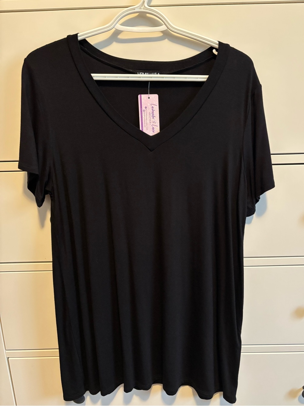 Heimish USA - Black V-Neck T-Shirt